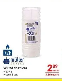 Wkład do znicza Müller Świece promocja w Makro