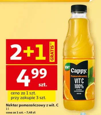 Nektar pomarańczowy z wit. C Cappy promocja w Auchan