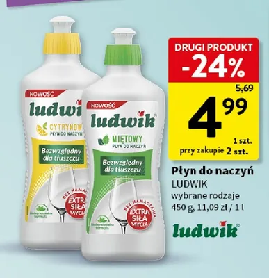 Płyn do naczyń Ludwik miętowy promocja w Intermarche