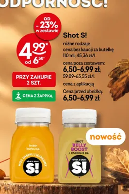 Shot S! imbir kurkuma promocja w Żabka