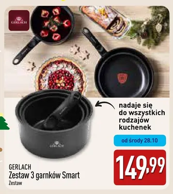 Zestaw 3 garnków Smart Gerlach promocja w Aldi