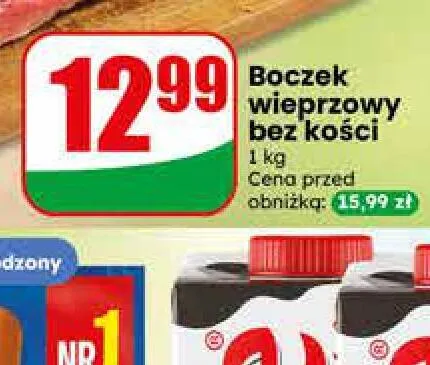 Boczek wieprzowy bez kości promocja w Dino