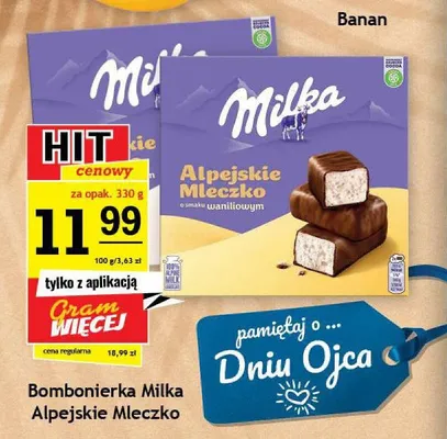 Bombonierka Milka Alpejskie Mleczko o smaku waniliowym promocja w Gram Market
