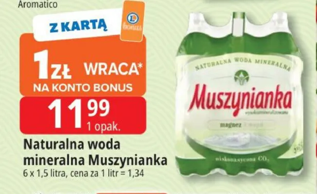 Naturalna woda mineralna promocja w Leclerc
