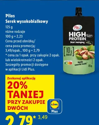 Serek wysokobiałkowy różne rodzaje promocja w Lidl