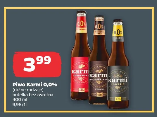 Piwo bezalkoholowe Karmi Żurawina promocja w Netto