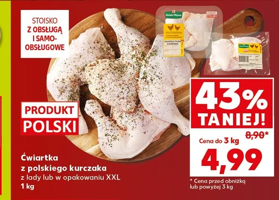 Ćwiartka z polskiego kurczaka z lady promocja w Kaufland