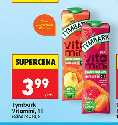 Sok Tymbark Vitamini promocja w Biedronka