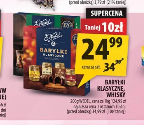 Baryłki Whisky E.Wedel promocja w Arhelan