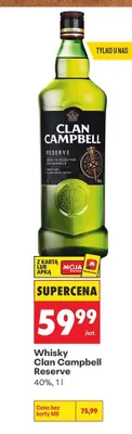 Whisky Clan Campbell Reserve promocja w Biedronka
