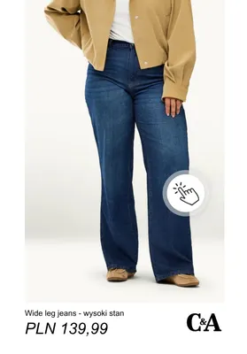 Wide leg jeans - wysoki stan C & A promocja w C&A