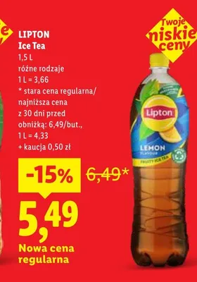 Napój Lipton Ice Tea promocja w Lidl