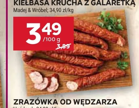 Kiełbasa Krucha z Galaretką Madej & Wróbel promocja w Stokrotka