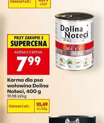 Karma dla psa wołowina Dolina Noteci Premium promocja w Biedronka