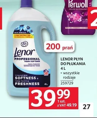 Płyn do płukania tkanin Lenor Softness & Freshness promocja w Selgros