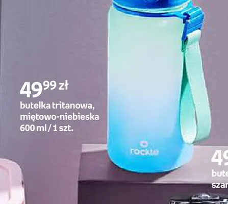 Butelka tritanowa miętowo-niebieska 600 ml Rockle promocja w Empik