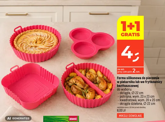Forma silikonowa do pieczenia potrójna promocja w Dealz