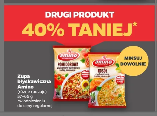 Zupa błyskawiczna rosół Amino promocja w Netto