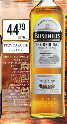 Whisky Bushmills The Original promocja w Dino