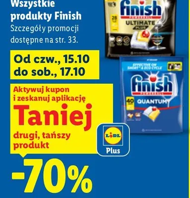 Kapsułki do zmywarki Finish Ultimate Plus 28-pak promocja w Lidl