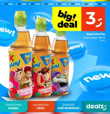 Napój Kubuś Play poziomka jabłko promocja w Dealz