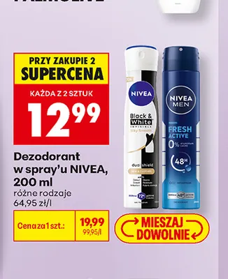 Dezodorant w spray'u Nivea Men Fresh Active promocja w Biedronka