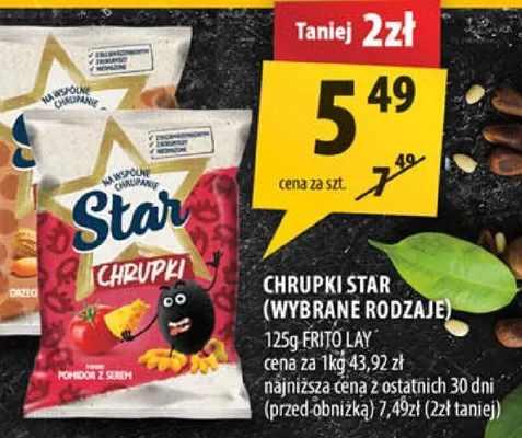 Chrupki Star (cały asortyment rodzaje) promocja w Arhelan