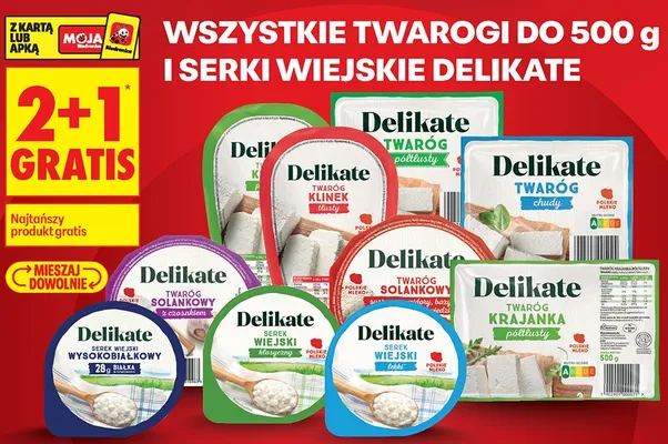 Twaróg krajanka Delikate półtłusty promocja w Biedronka