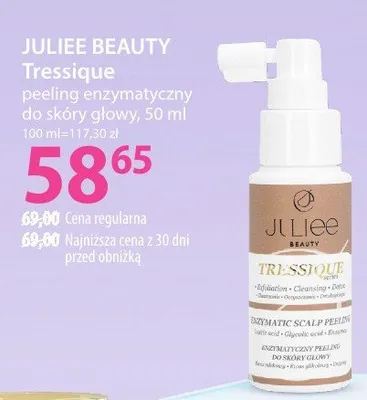 Peeling enzymatyczny dla cery głowy JULIEE BEAUTY Tressique promocja w Hebe