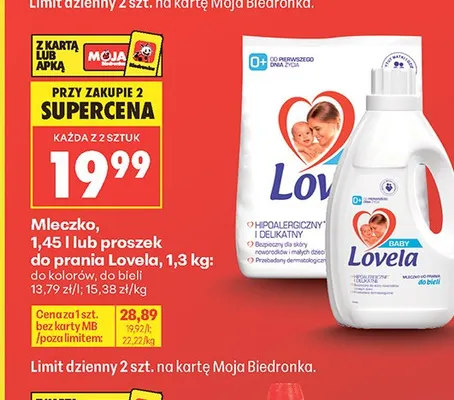 Proszek do prania Lovela promocja w Biedronka
