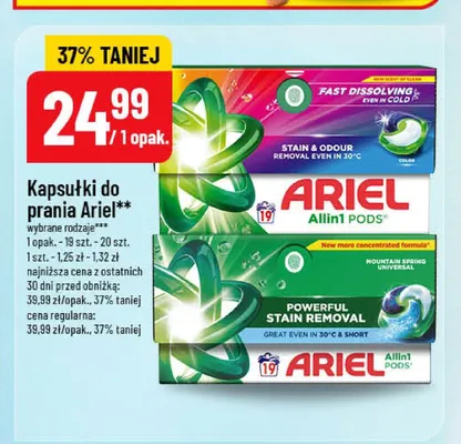 Kapsułki do prania Ariel Allin1 PODS Mountain Spring promocja w POLOmarket