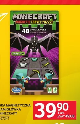 Gra magnetyczna łamigłówka Minecraft ThinkFun promocja w Selgros