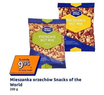Mieszanka orzechów Snacks of the World Macadamia Nut Mix Salted promocja w Action