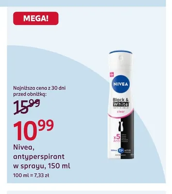 Antyperspirant w sprayu Nivea promocja w Rossmann