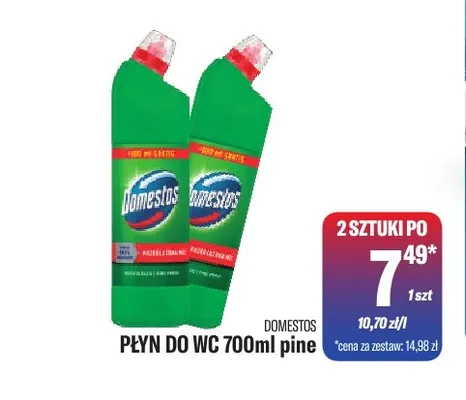Płyn do wc pine Domestos promocja w Tomi Markt