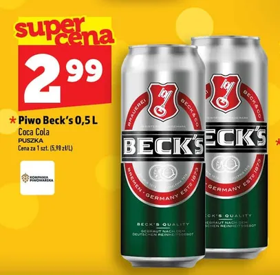Piwo Beck's promocja w TOPAZ