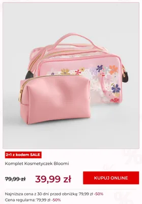 Komplet kosmetyczek Bloomi home&you promocja w home&you