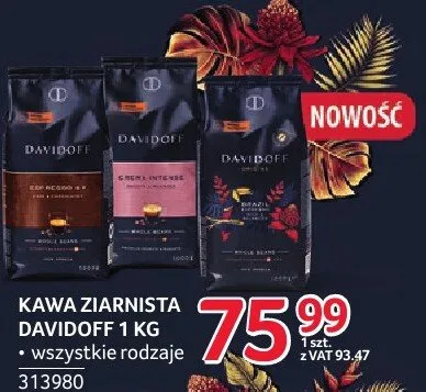 Kawa ziarnista Davidoff 1 kg promocja w Selgros