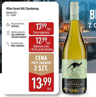 Wino Forest Hill Chardonnay promocja w Aldi