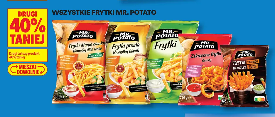 Zakręcone frytki Mr. Potato promocja w Biedronka