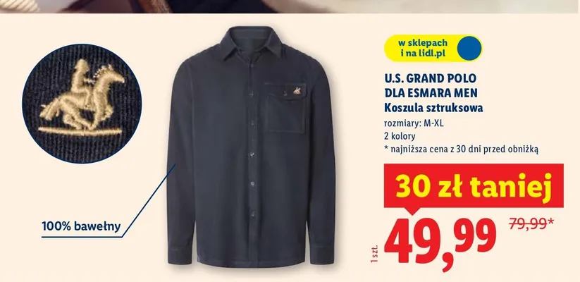 Koszula sztruksowa promocja w Lidl