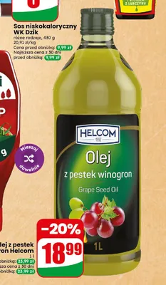 Olej z pestek winogron Helcom promocja w Dino