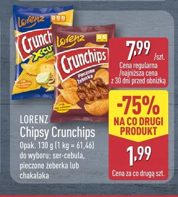 Chipsy Crunchips Lorenz ser-cebula promocja w Aldi