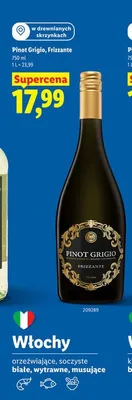 Wino Pinot Grigio Frizzante promocja w Lidl