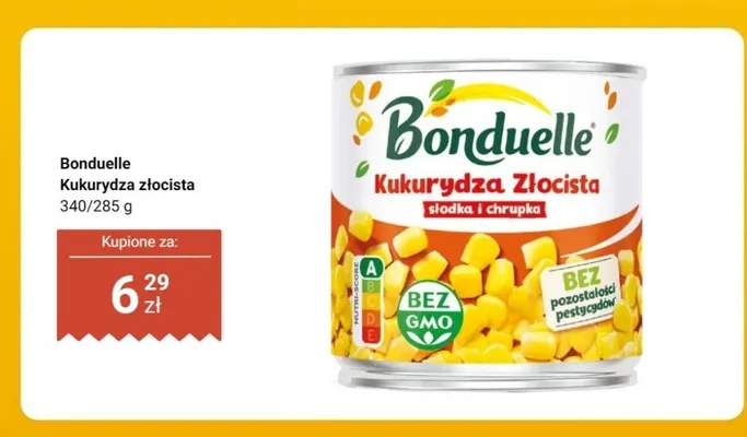Kukurydza złocista Bonduelle promocja w Dino