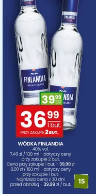 Wódka Finlandia 40% vol. promocja w Twój Market