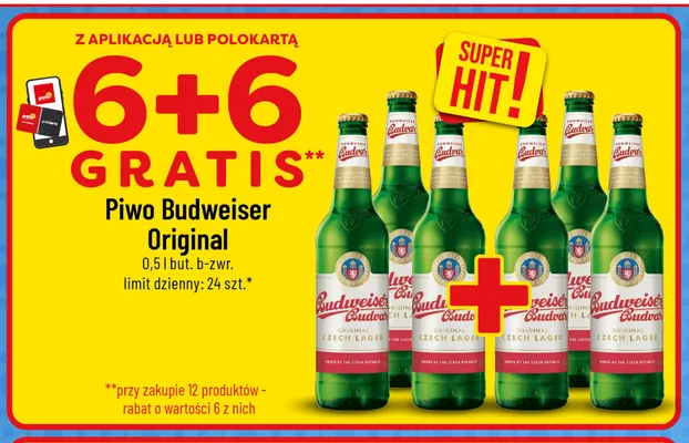 Piwo Budweiser Original promocja w POLOmarket