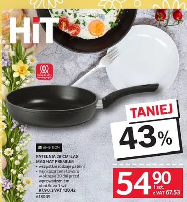 Patelnia AMEIRON ILAG MAGNAT PREMIUM 28 CM promocja w Selgros