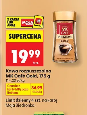 Kawa rozpuszczalna MK Café Gold promocja w Biedronka