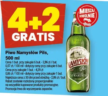 Piwo Namysłów Pils promocja w Twój Market
